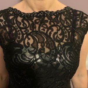 Aidan Mattox black sequined dress